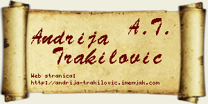 Andrija Trakilović vizit kartica
